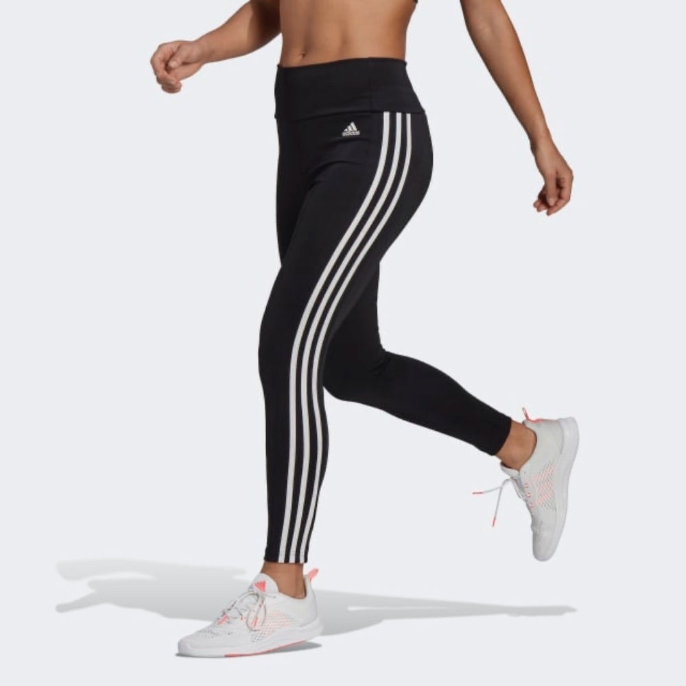 ADIDAS CLIMALITE Women's Leggings Yoga Pants / High Waist /Black/ Size L. - Picture 3 of 8